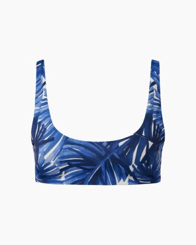 Onia Scoop Bikini Top In Deep Ultramarine