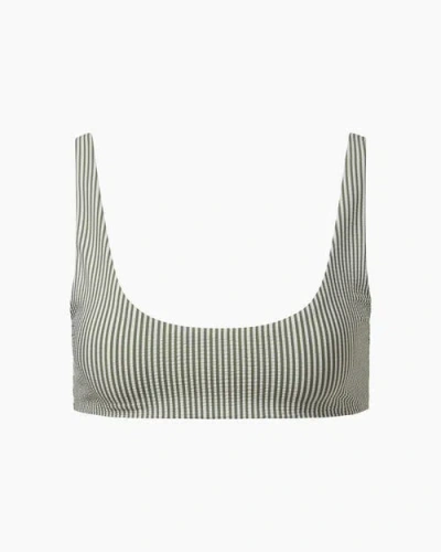 Onia Scooped Bikini Top In Sea Spray/white