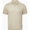 Onia Shaun Linen Polo In Stone