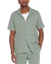 Onia Macro Waffle Vacation Shirt Sage In Beige