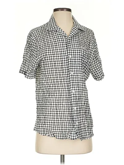 Pre-owned Onia Short Sleeve Blouse In Gray
