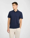 Onia Short Sleeve Pique Polo In Blue