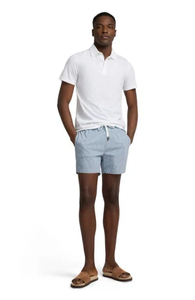 Onia Short Sleeve Polo In Blue