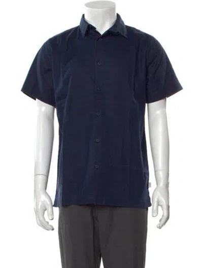 Pre-owned Onia Short Sleeve Shirt In Blue