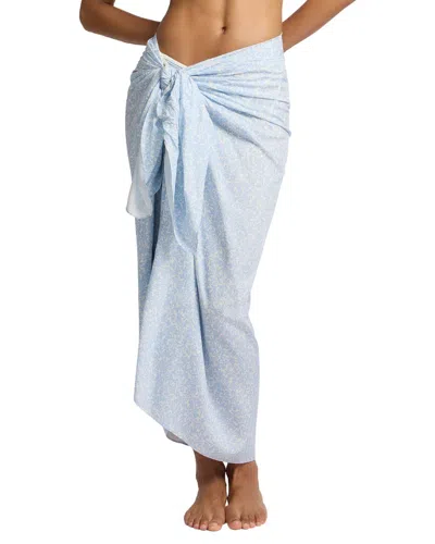 Onia Silk Blend Pareo Silk-blend Pareo In Blue