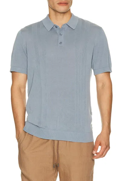 Onia Silk Ribbed Knit Polo Shirt In Animal Print