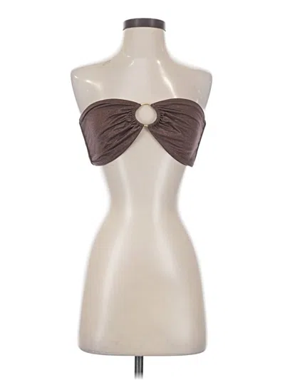 Pre-owned Onia Sleeveless Top Brown Strapless Neckline Tops