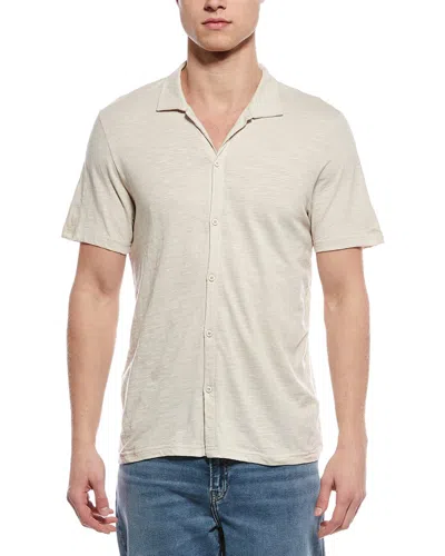 Onia Slub Button-up Shirt In Neutral