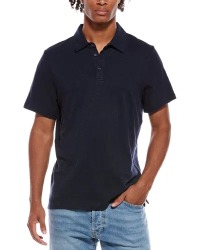Onia Linen Polo Sweater In Black