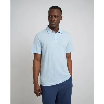 Onia Slub Short Sleeve Polo In Ballad Blue