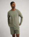 Onia Slub Terry Crewneck Sweater In Green