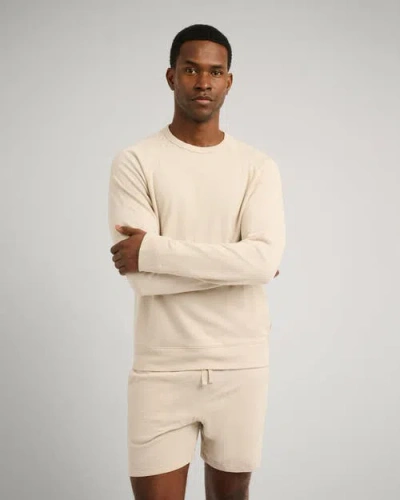 Onia Slub Terry Crewneck Sweater In Neutral