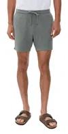 Onia Slub Terry Shorts 6 Agave In Gray