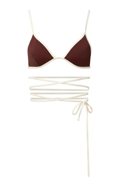 Onia Danica Bikini Top In Pomegranate