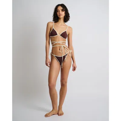 Onia Soleil Bikini Top In Rum/egret