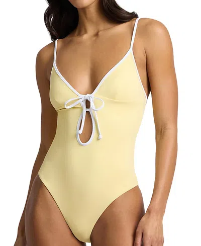 Onia Soleil Tie Front One-piece In Multi