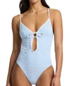 Onia Soleil Tie Front One-piece In Metallic