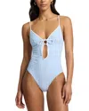 Onia Soleil Tie Front One-piece In Metallic