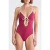 Onia Soleil One-piece Swimsuit In Burgundy