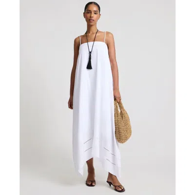 Onia Square Neck Handkerchief Dress In White