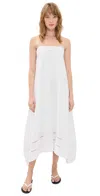 Onia Square Neck Handkerchief Dress In White