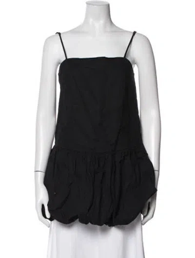 Pre-owned Onia Square Neckline Mini Dress In Black