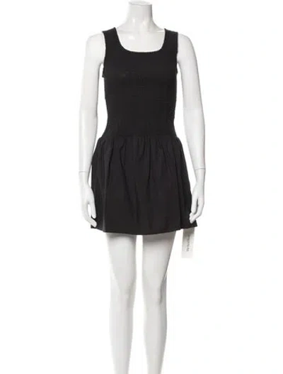 Pre-owned Onia Square Neckline Mini Dress W/ Tags In Black