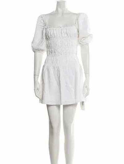 Pre-owned Onia Square Neckline Mini Dress W/ Tags In White