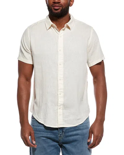 Onia Standard Linen-blend Shirt In White