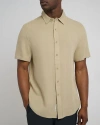 Onia Standard Short Sleeve Linen Shirt In Sand
