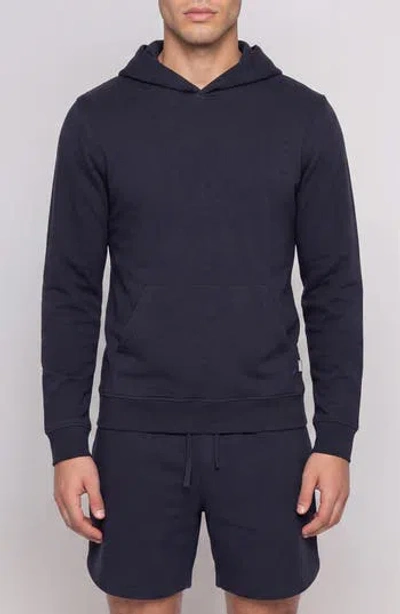 Onia Stonewashed Cotton Terry Hoodie In Black