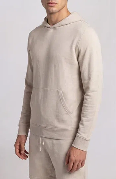 Onia Stonewashed Cotton Terry Hoodie In Neutral