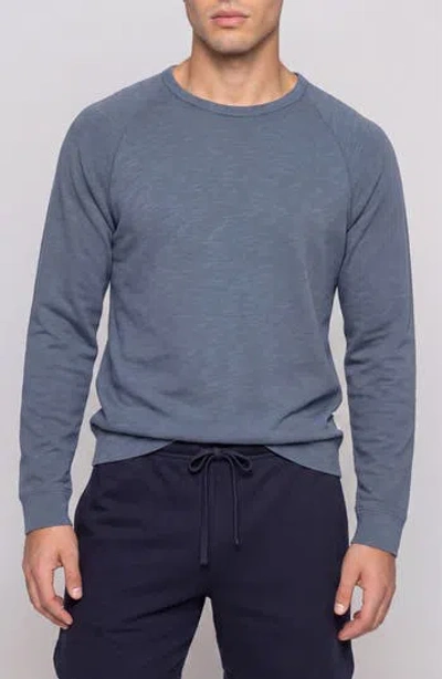 Onia Stonewashed Terry Sweatshirt In Blue