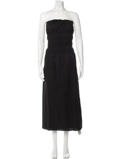 Pre-owned Onia Strapless Long Dress W/ Tags In Black