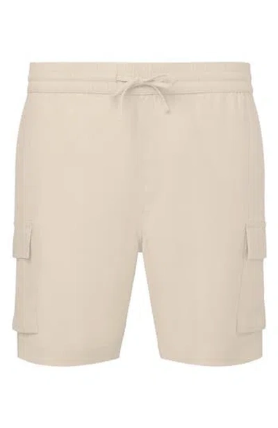Onia Stretch Linen Blend Cargo Shorts In Neutral