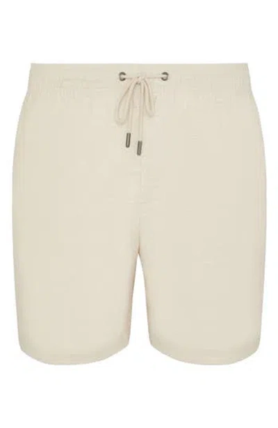 Onia Stretch Linen Blend Pull-on Shorts In Neutral