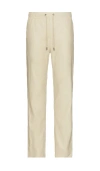 Onia Stretch Linen Pull-on Pant In Gold