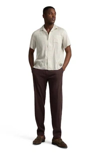 Onia Stretch Linen Trouser In Brown