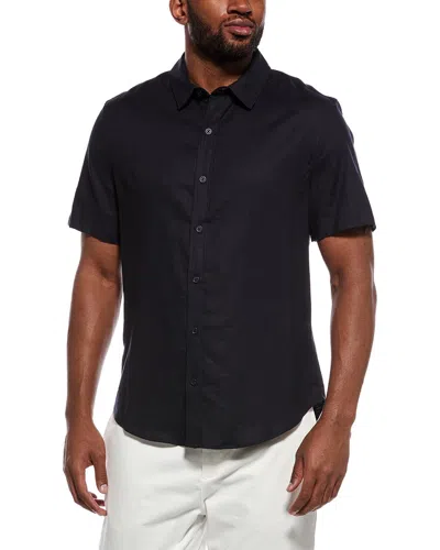 Onia Stretch Linen-blend Shirt In Animal Print