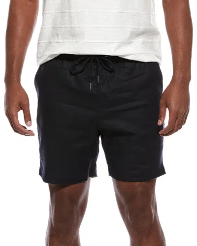 Onia Stretch Linen-blend Short In Black