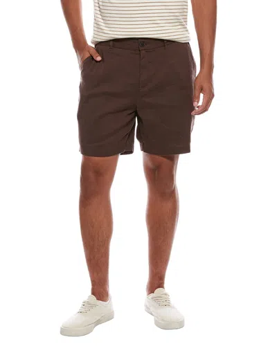 Onia Stretch Linen-blend Short In Black