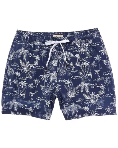 Onia Stretch Volley Swim Trunks In Blue