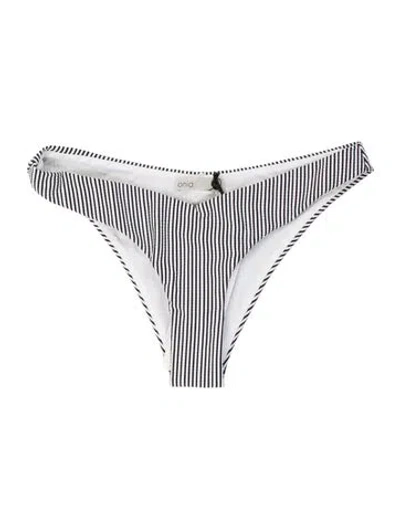 Pre-owned Onia Striped Bottoms W/ Tags In White