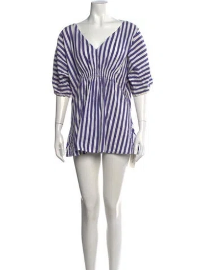 Pre-owned Onia Striped Mini Dress In Multi