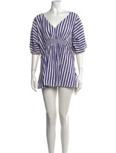 Pre-owned Onia Striped Mini Dress In Multicolor