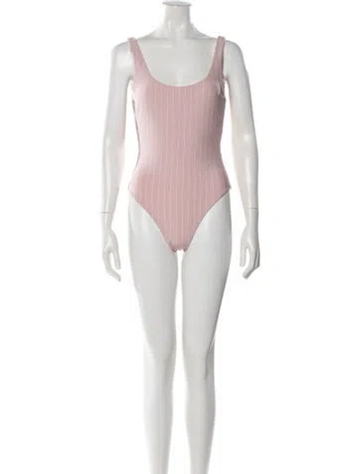 Pre-owned Onia Striped One-piece In Pink