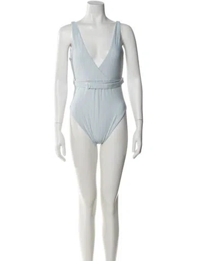 Pre-owned Onia Striped One-piece In White