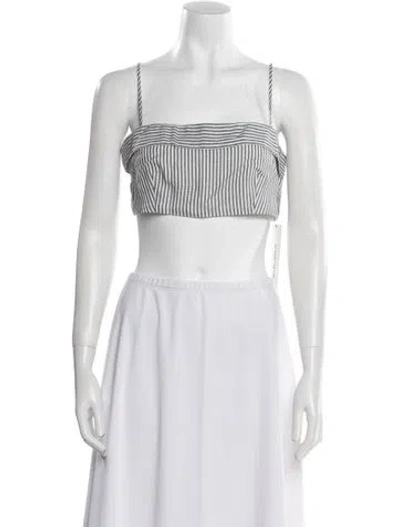 Pre-owned Onia Striped Square Neckline Crop Top W/ Tags In Multi