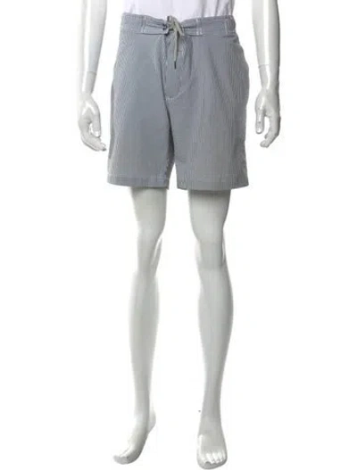 Pre-owned Onia Striped Swim Trunks In Grey