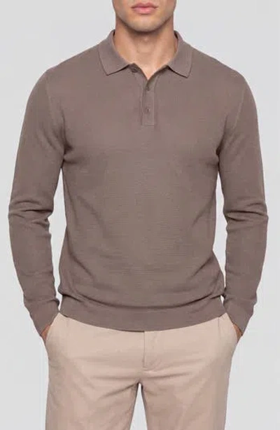 Onia Sullivan Long Sleeve Cotton Polo In Multi